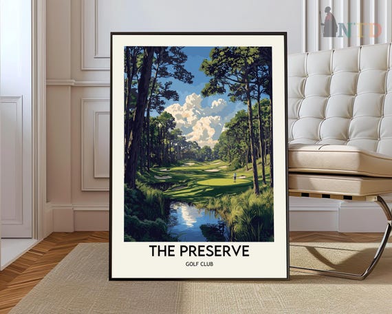 The Preserve Golf Club Poster Prthe Clubl Art Print Carmel Monterey Peninsula