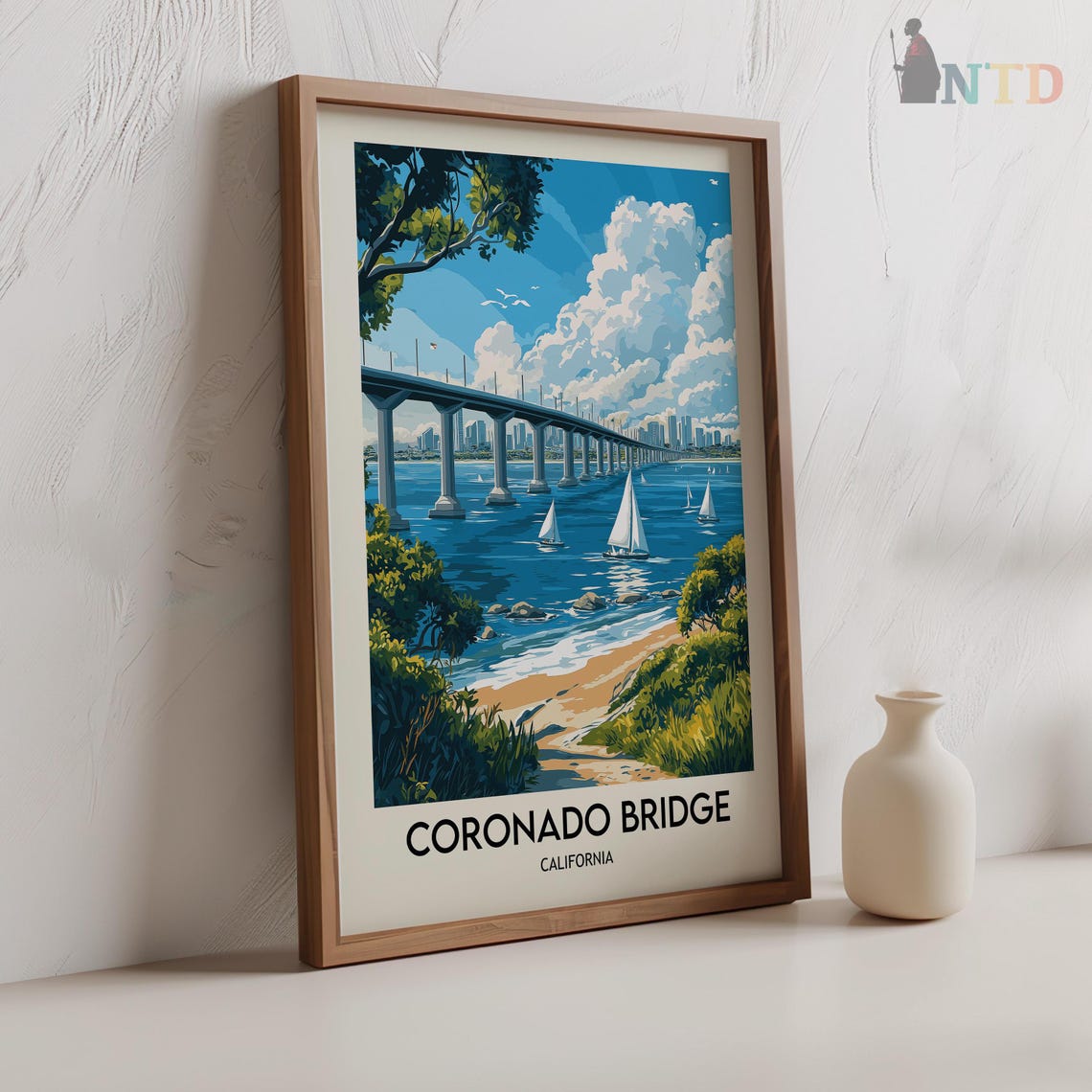 Coronado Bridge Print Coronado Bridge Poster Coronado Bridge Wall Art Coronado Bridge Travel Coronado Bridge Art Print Coronado Bridge - Image 2