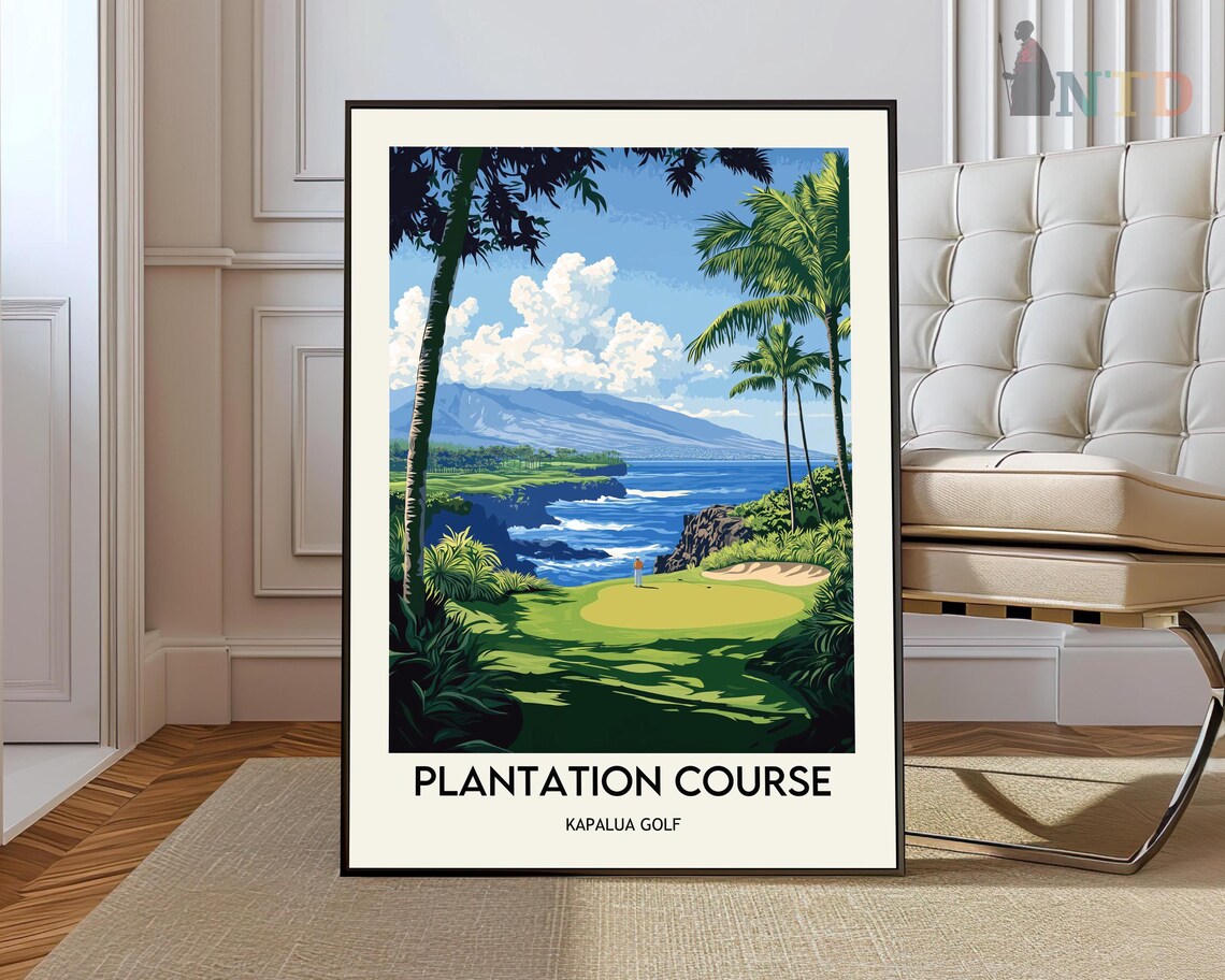 Plantation Course At Kapalua Golf Poster, Maui Hawaii