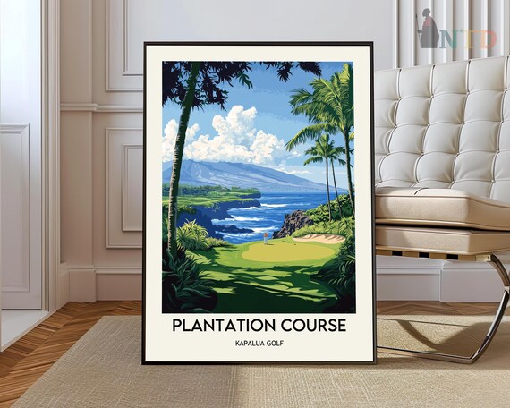 Plantation Course At Kapalua Golf Poster, Maui Hawaii