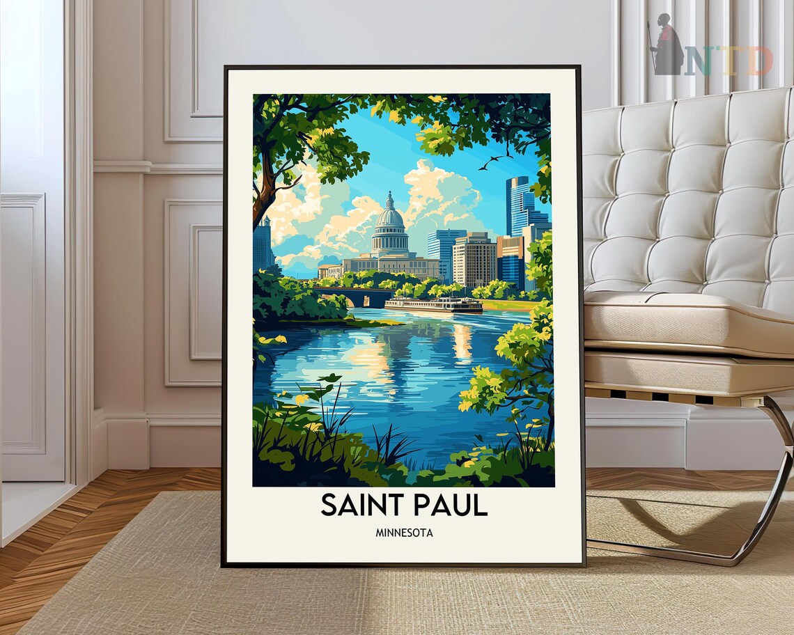 Saint Paul Minnesota Travel Poster, United States