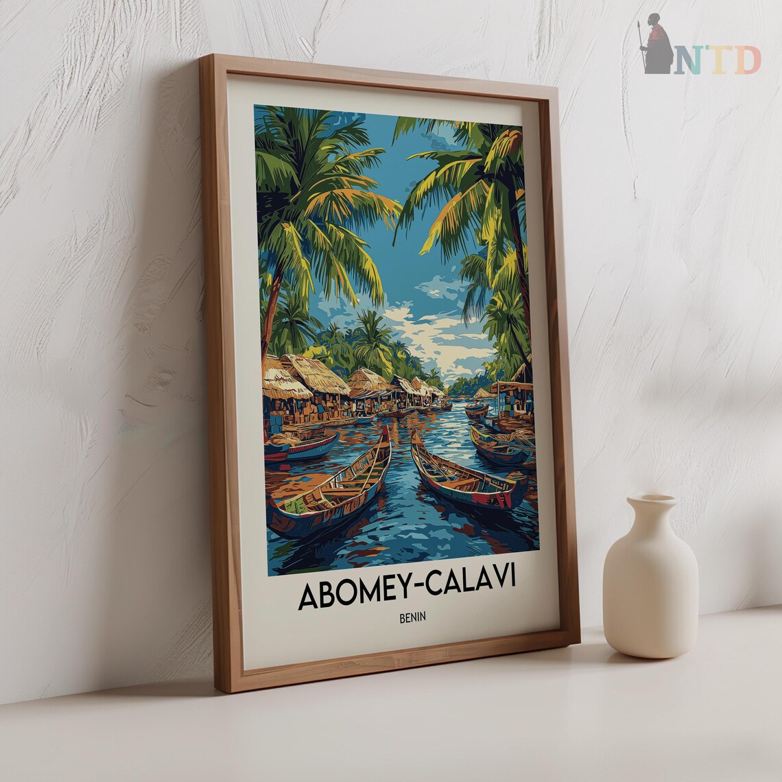 Abomey-Calavi, Benin Travel Poster Art Print - Image 2