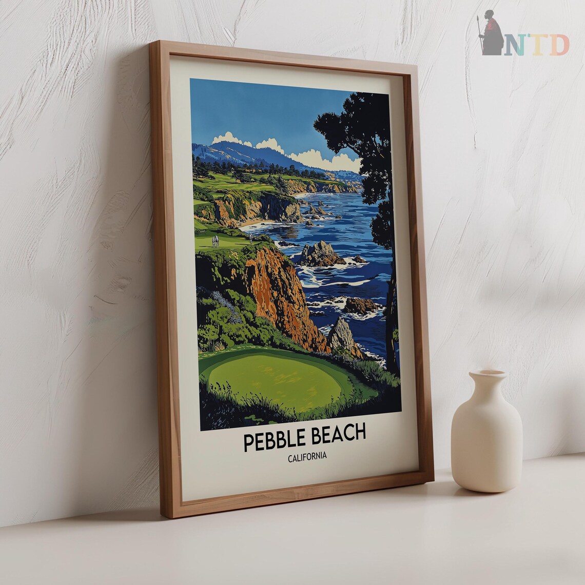 Pebble Beach, California Travel Poster, Lone Cypress - Image 2