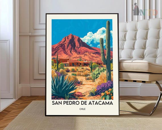 San Pedro De Atacama Poster Wall Art Print Photo Valle La Luna Chile