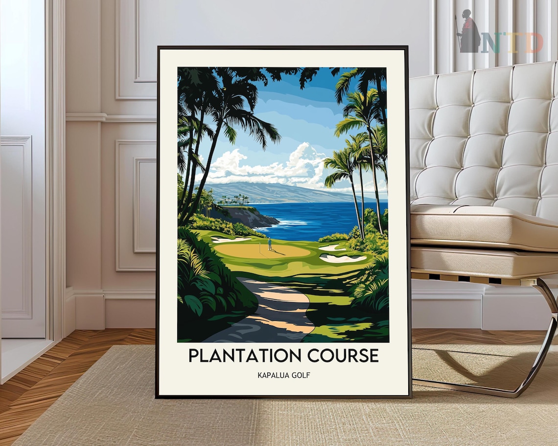 Plantation Course At Kapalua Golf Travel Poster