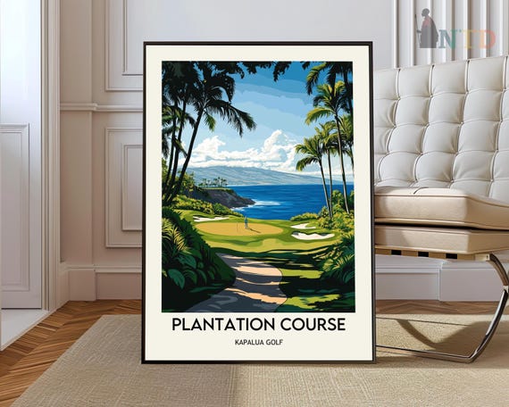 Plantation Course At Kapalua Golf Travel Poster