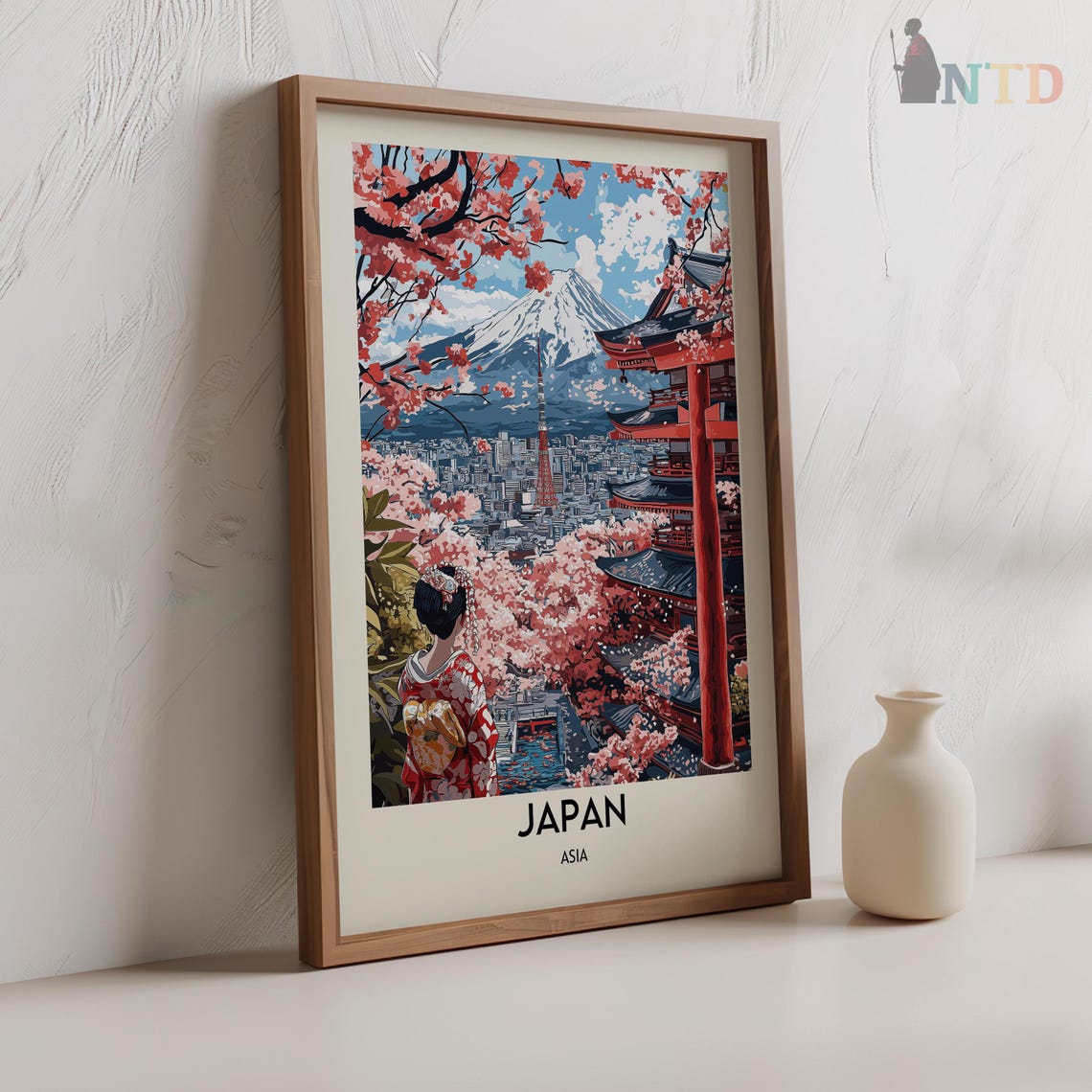 Japan Print Japan Wall Art Japan Poster Japan Photo Japan Poster Print Japan Travel Poster Japan Tokyo Kyoto Osaka Yokohama City - Image 2