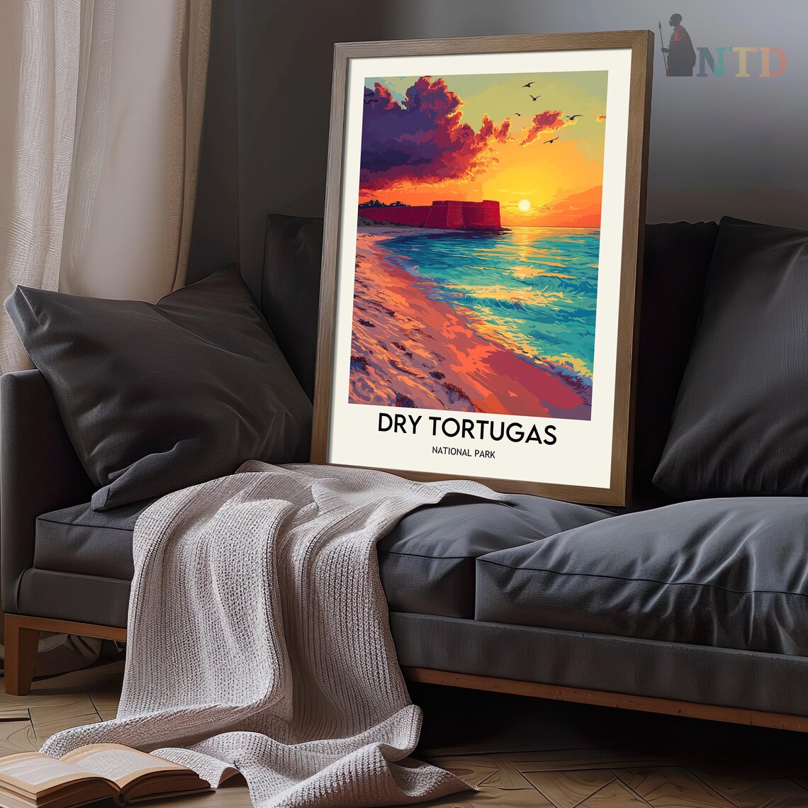 Dry Tortugas National Park Fort Jefferson Sunset Beach Poster - Image 3