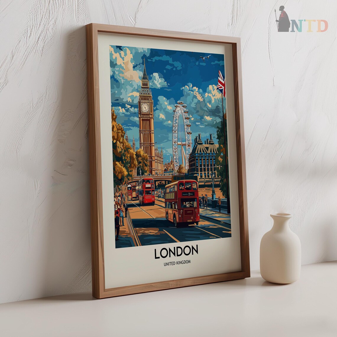 London Travel Poster, London City Wall Art Print - Image 2