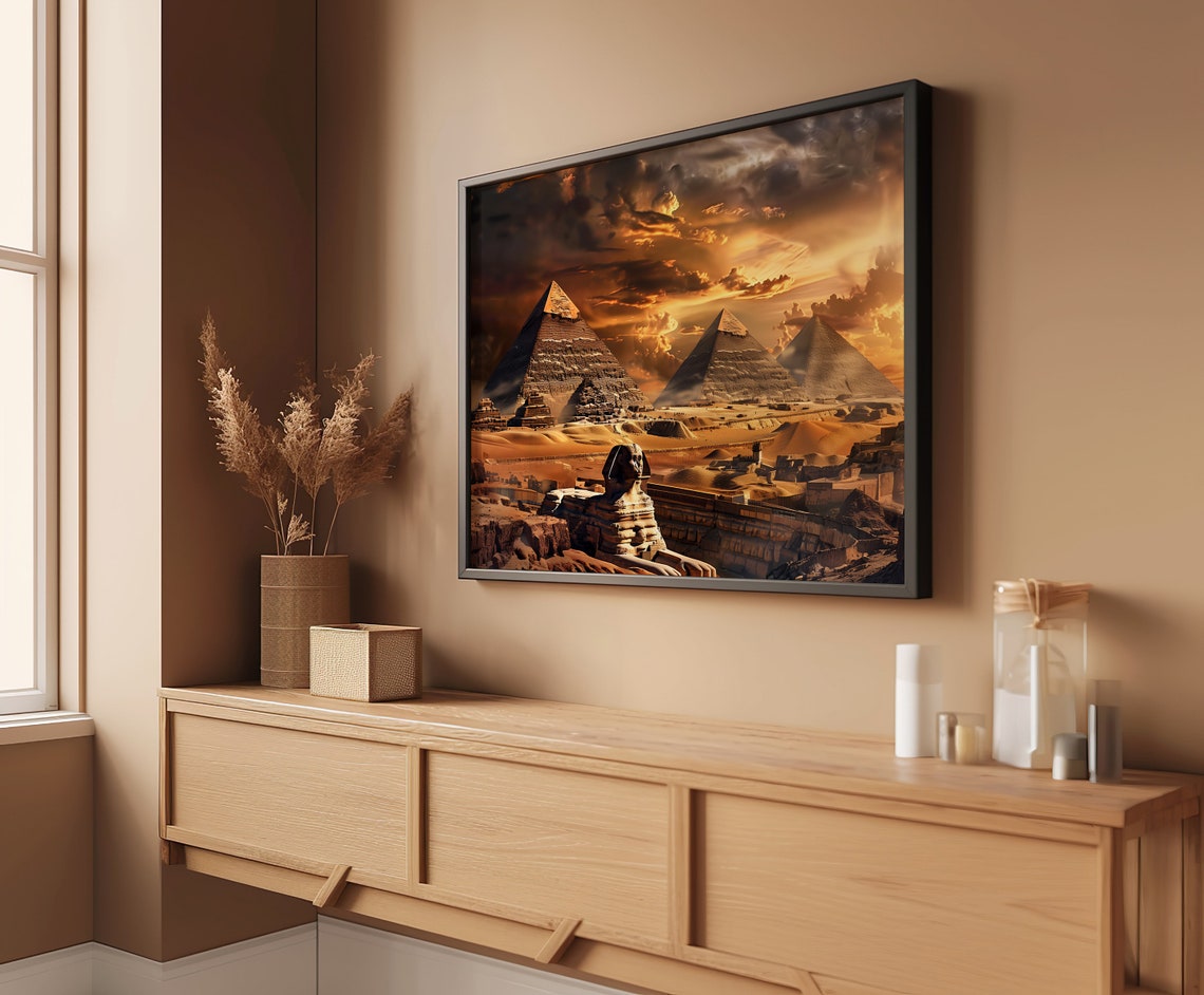 Great Pyramids Oil Painting Wall Art Print History Art Monument Rome Home Decor Jpeg Artwork Fine - Image 4