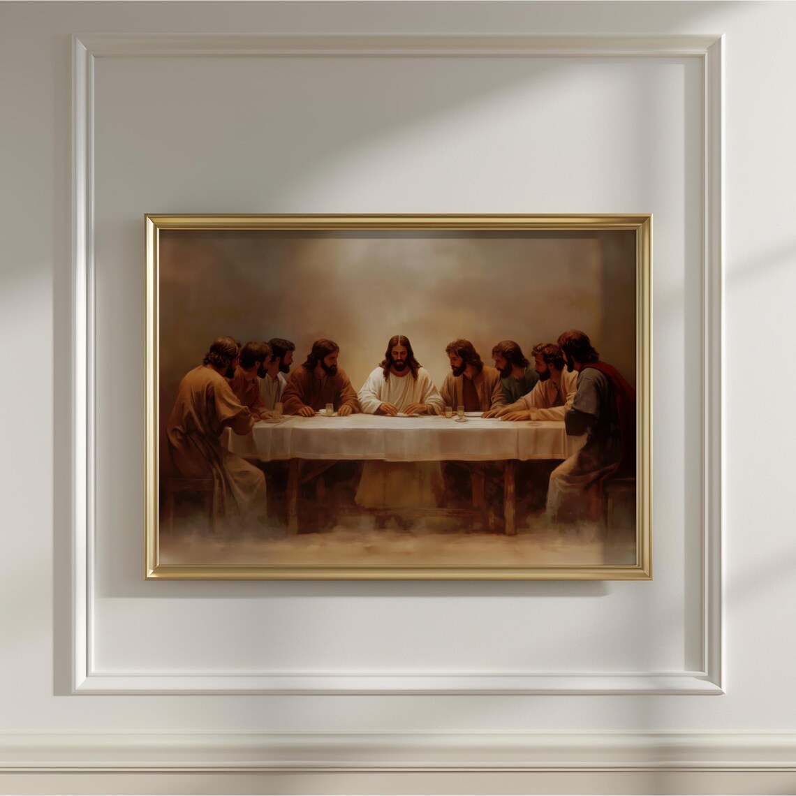 The Last Supper Biblical Artwork, Christian Poster Print - Image 2