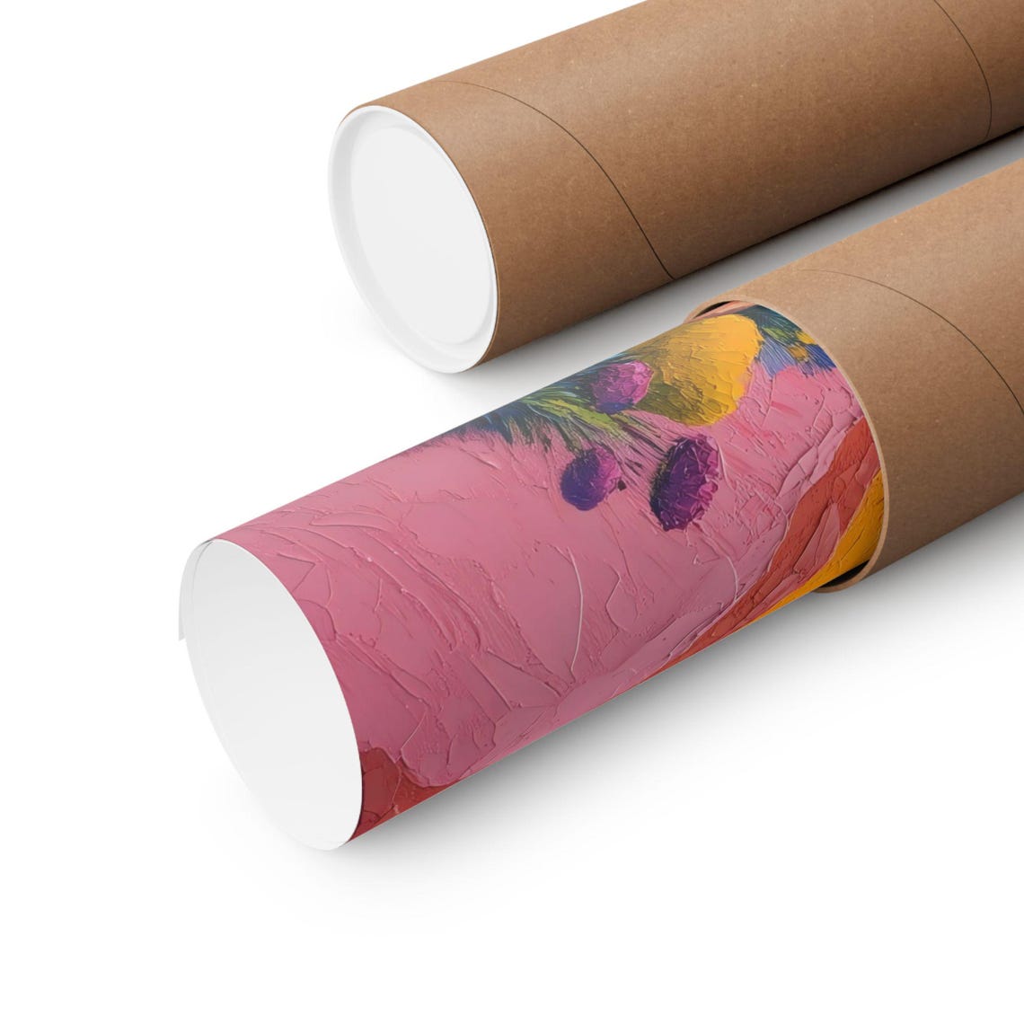 Rainbow River Flowing Through Painted Colorful Mountain Valley Poster - Image 2
