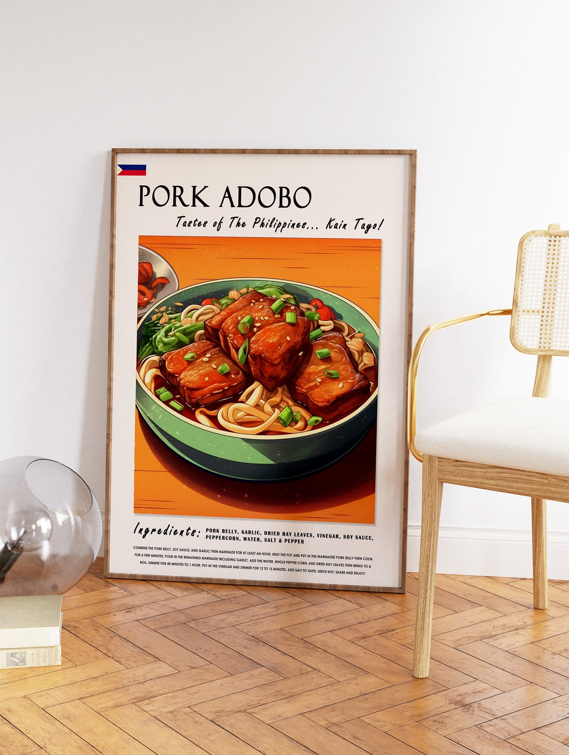 Pork Adobo Filipino Food Poster Filipino Food Print Philippines Food Art Kitchen Decor Asian Poster Asian Decor Print Food Gift - Image 2