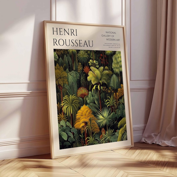 Henri Rousseau Boho Tropical Jungle Poster