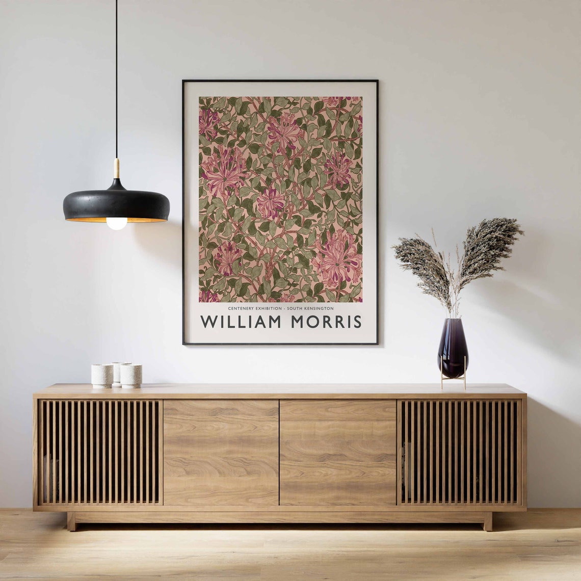 William Morris Centenery Exhibition Honeysuckle Pattern Poster - Image 3