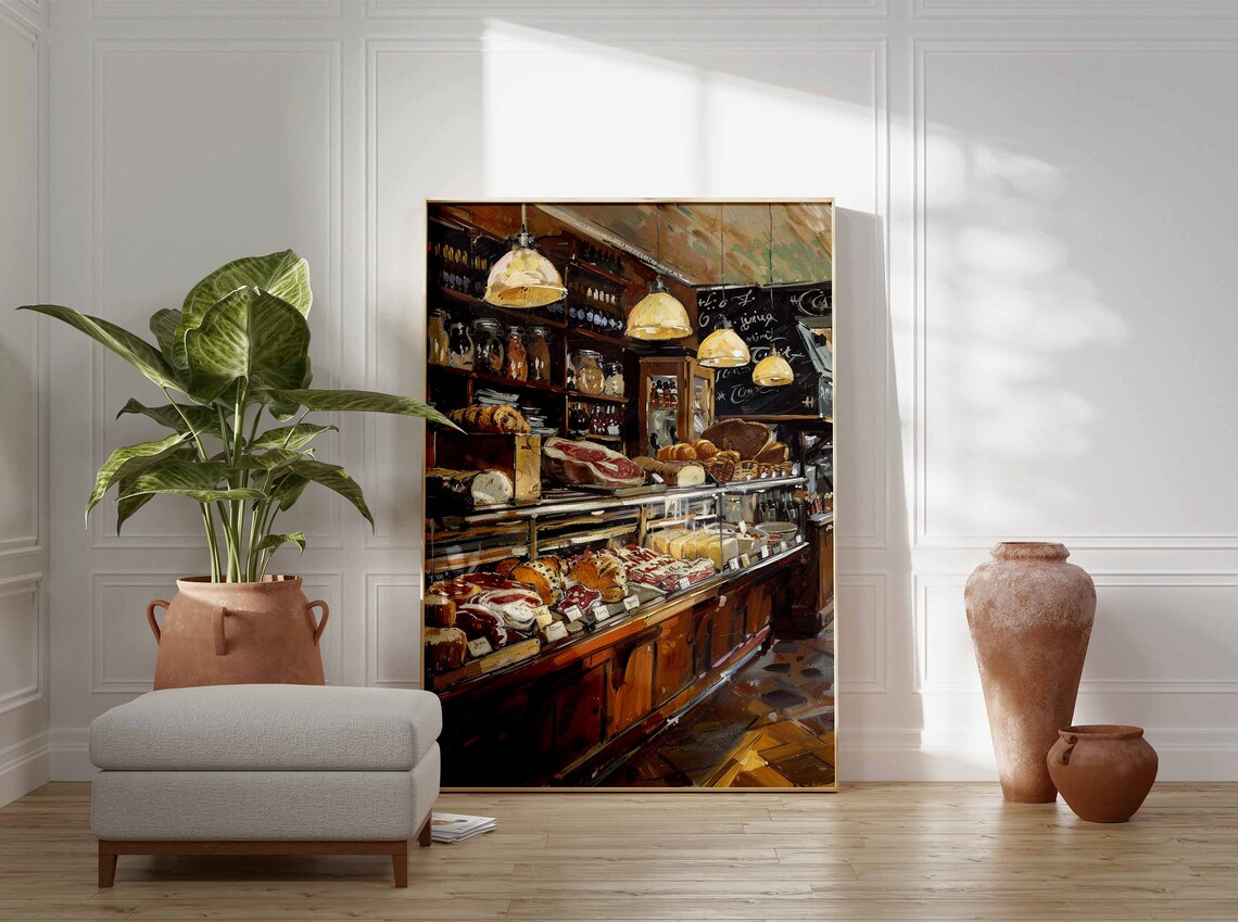 Vintage Delicatessen Poster, Kitchen and Cafe Art Print - Image 3