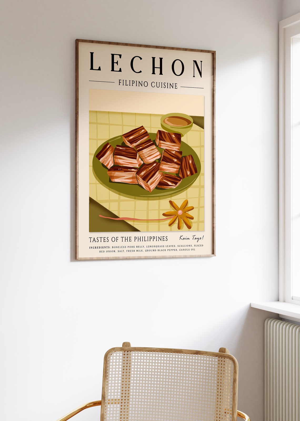 Lechon Filipino Food Poster Filipino Food Print Philippines Food Kitchen Poster Kitchen Decor Asian Food Print Food Gift - Image 3
