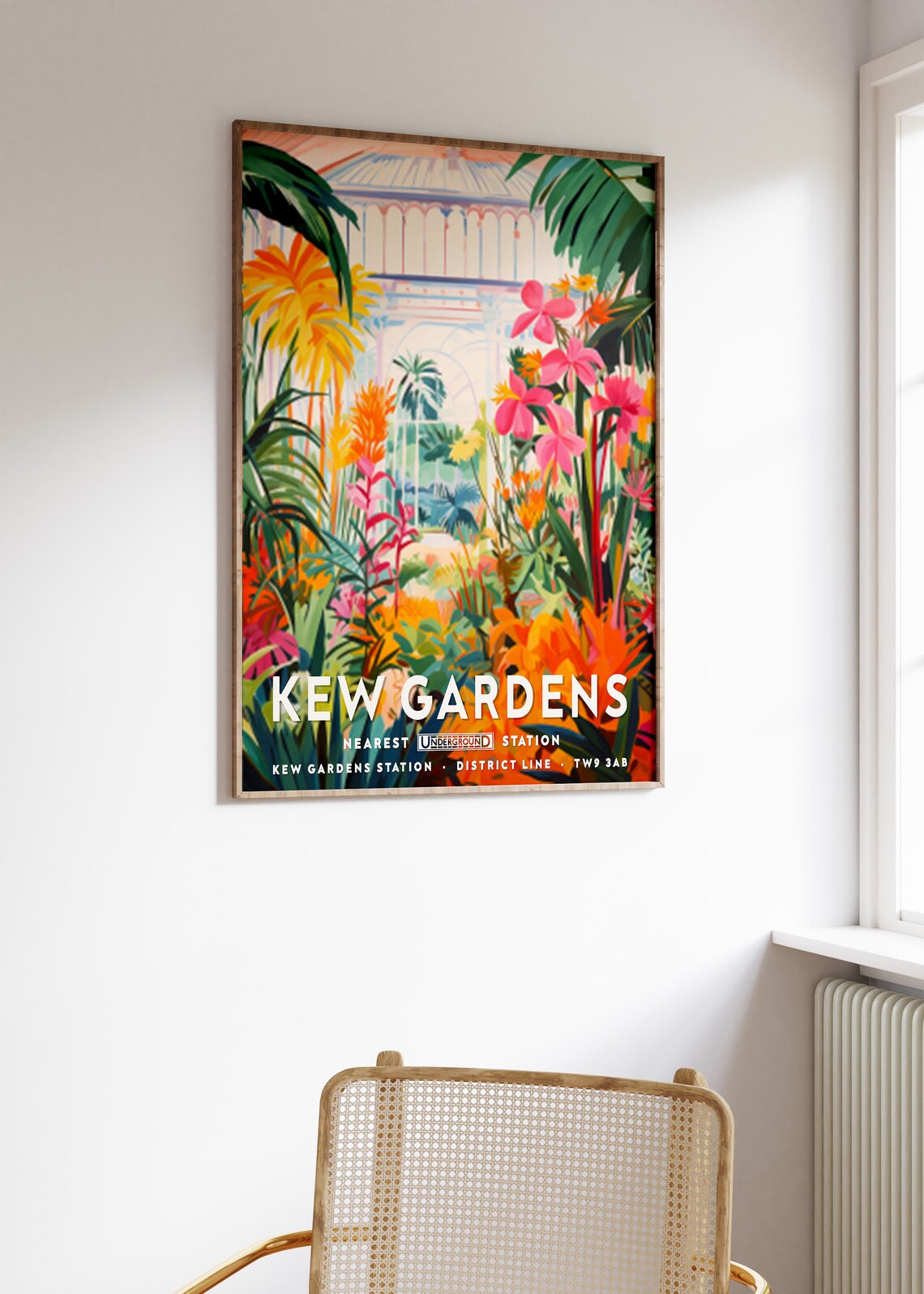 Kew Gardens London Tropical Greenhouse Travel Poster Flower Art - Image 3