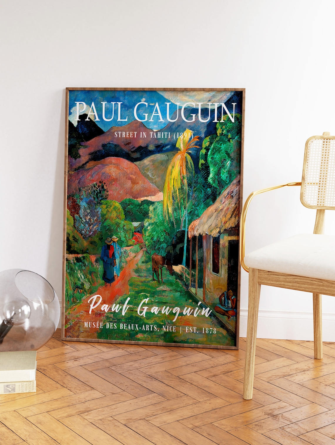 Paul Gauguin Street in Tahiti 1891 Tropical Village Art Print - Image 3