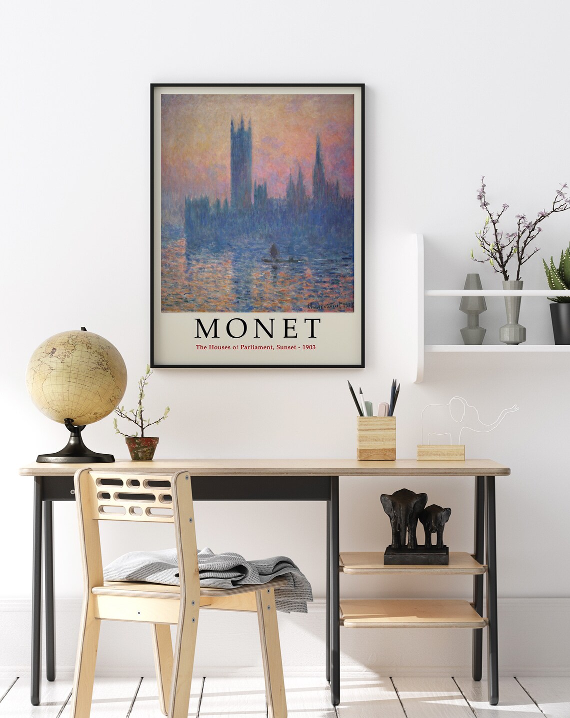 Monet-Inspired Houses of Parliament London Poster - Image 2