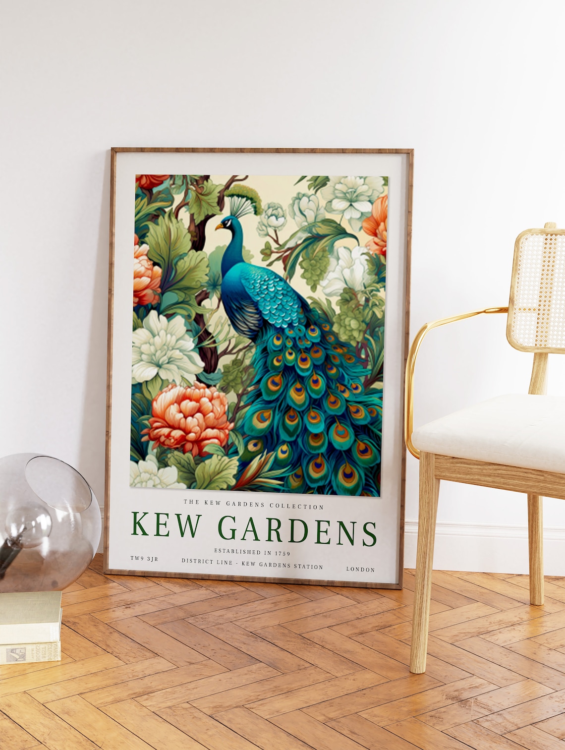 William Morris Peacock Print, Vintage Floral Art - Image 2