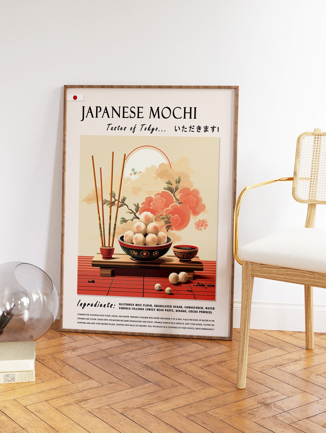 Japanese Mochi Food Print, Kitchen Decor - Image 2