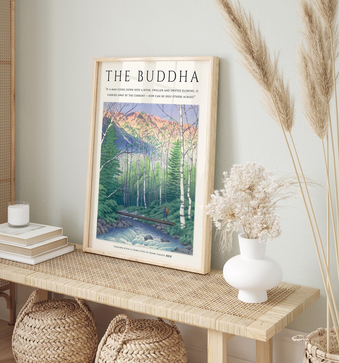 Buddhist Buddha Art, Japanese Spiritual Poster Print - Image 3