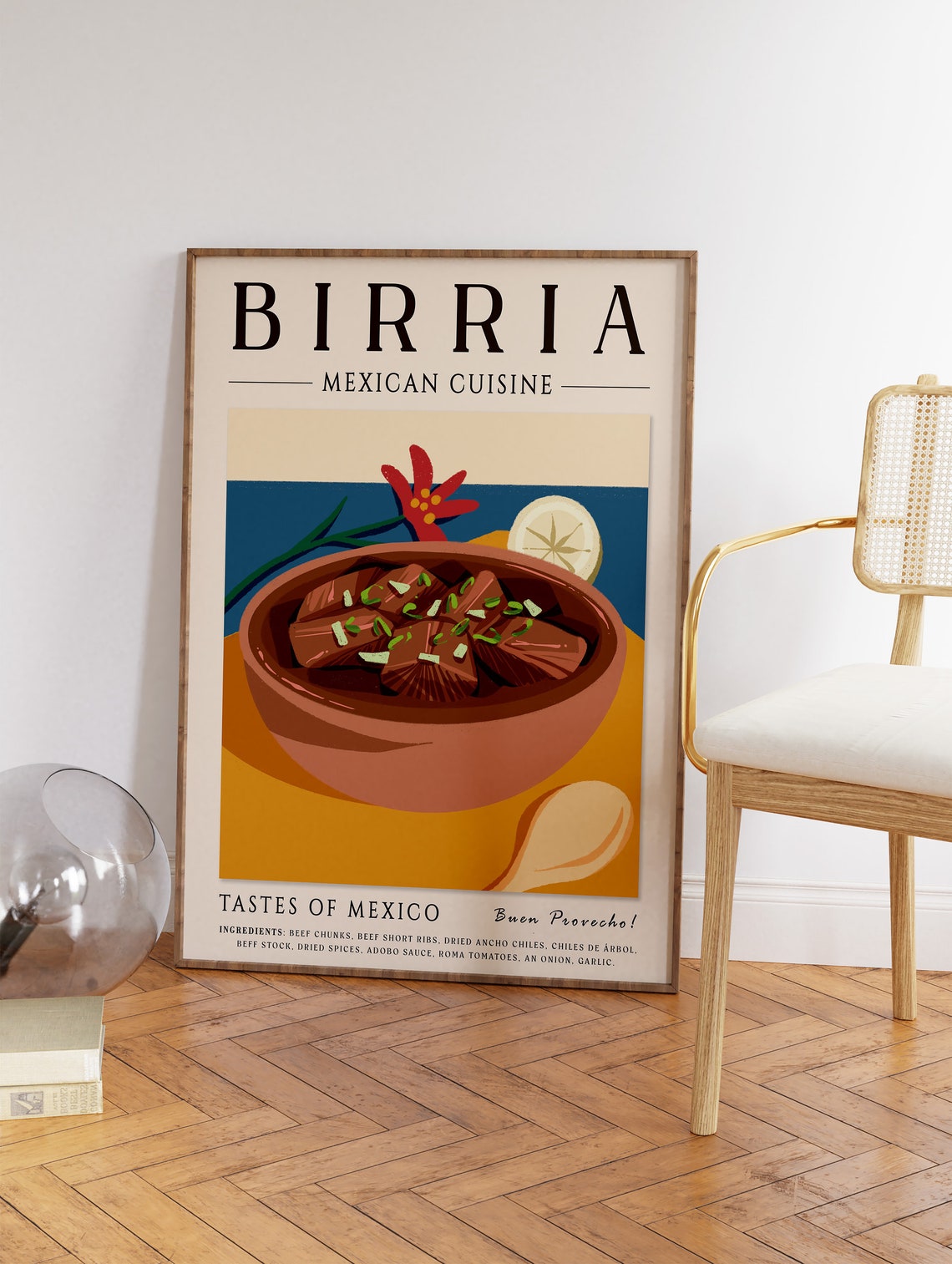 Mexican Food Poster Birria Food Print Travel Poster Kitchen Poster Kitchen Decor Food Art Food And Drink Poster Food Gift Food Art - Image 2
