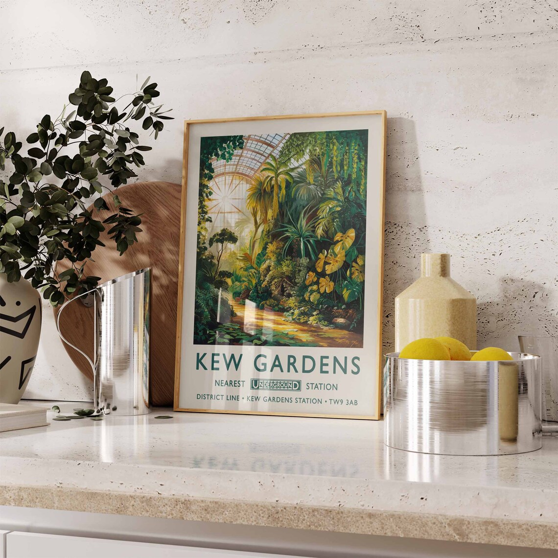 Kew Gardens Print, London Vintage Botanical Poster - Image 3
