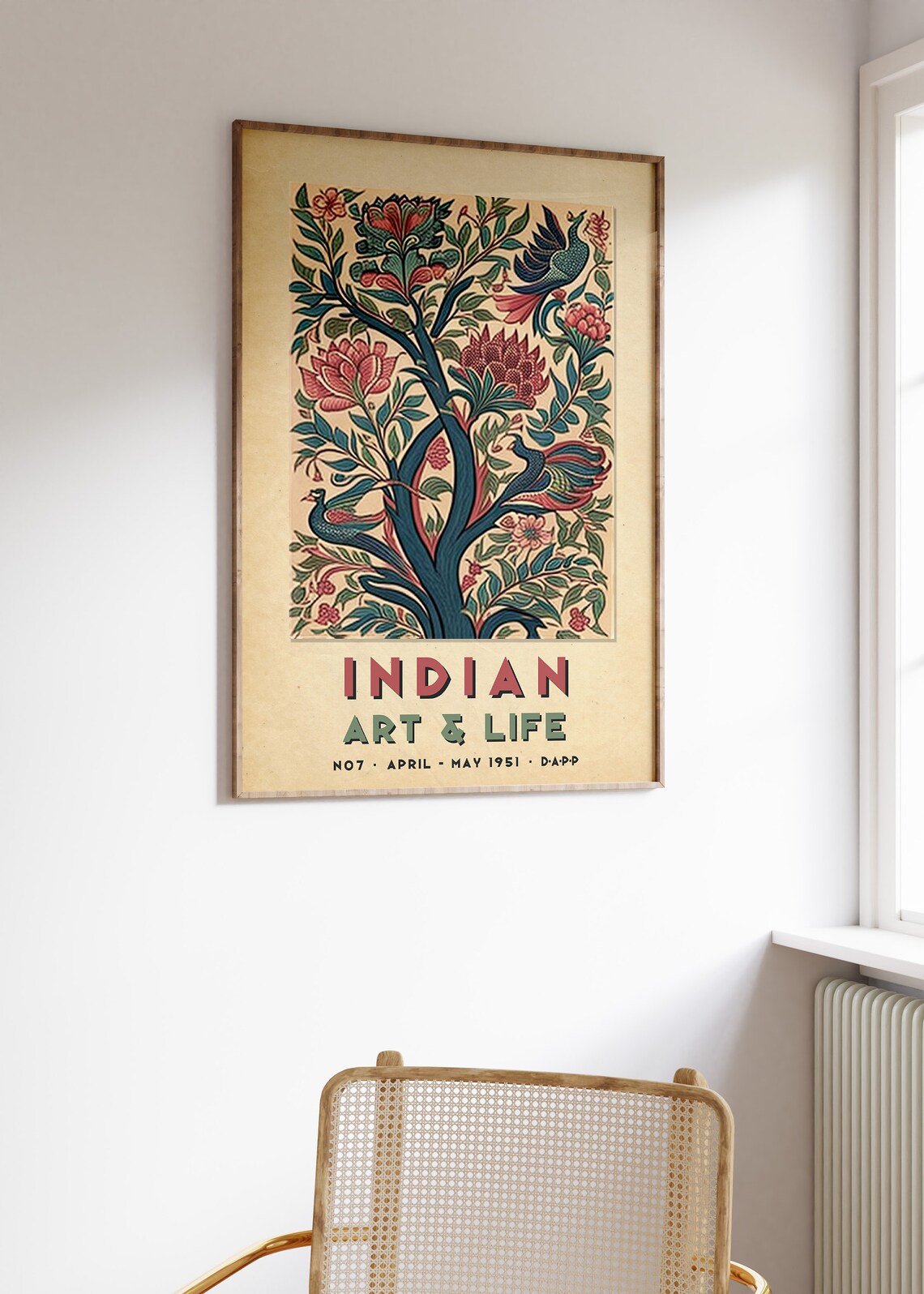Indian Floral Exhibition Art Print, Vintage Pichwai - Image 3