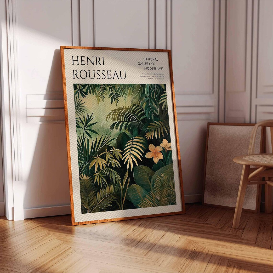 Henri Rousseau Yellow Plumeria Flowers Jungle National Gallery Poster - Image 2