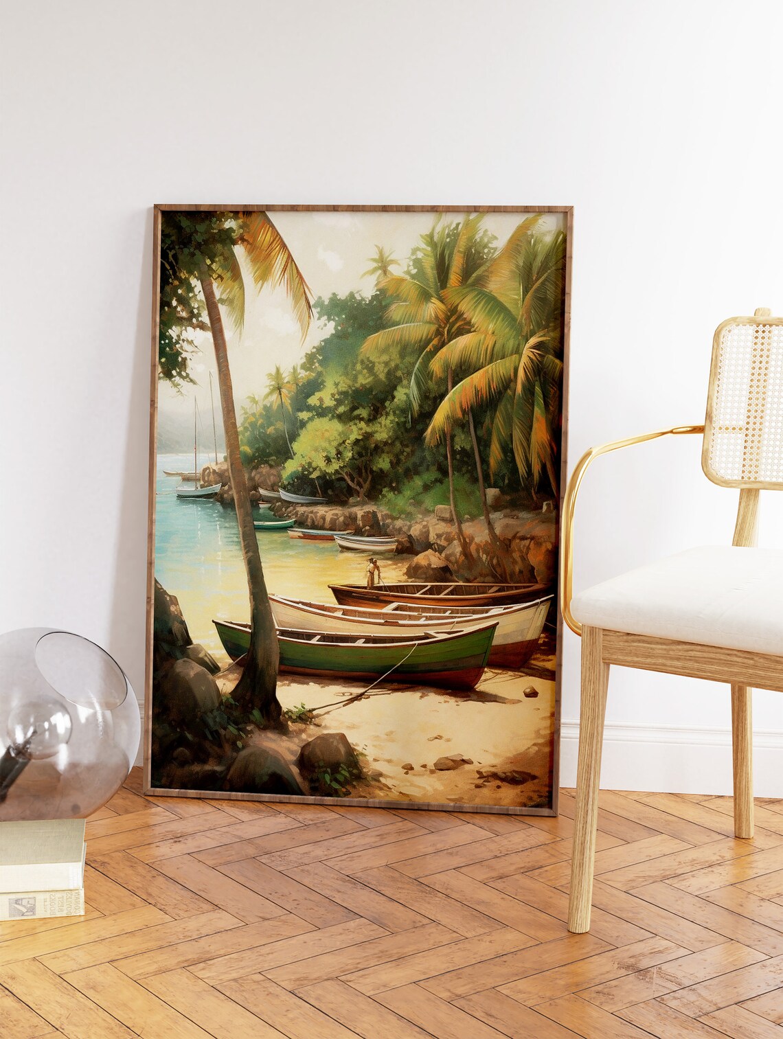 Caribbean Tropical Floral Scenery Art Print - Image 2