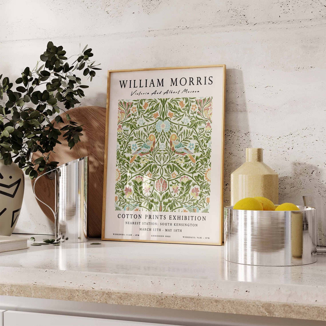 William Morris Arts and Crafts Exhibition Botanical Art Poster - Image 2