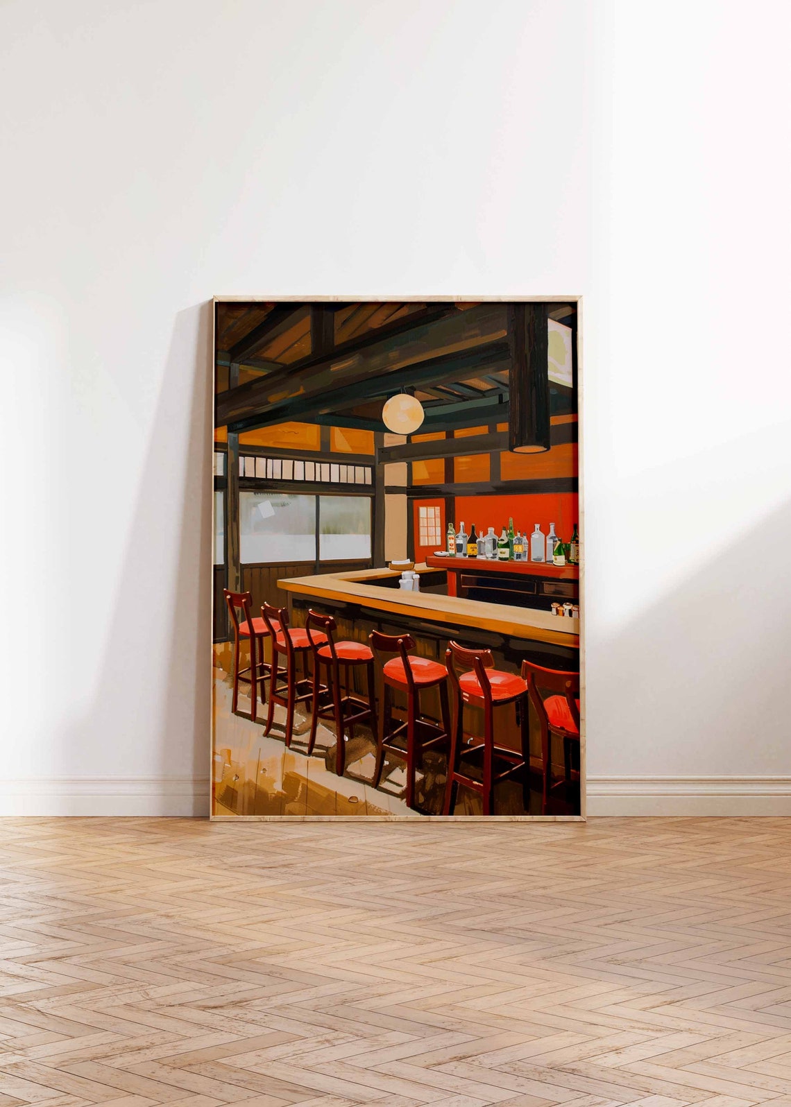 Japanese Izakaya Bar Poster Tokyo Bar Art Japanese Poster Tokyo Print Cocktail Bar Poster Asian Bar Scene Poster Japanese Decor - Image 2