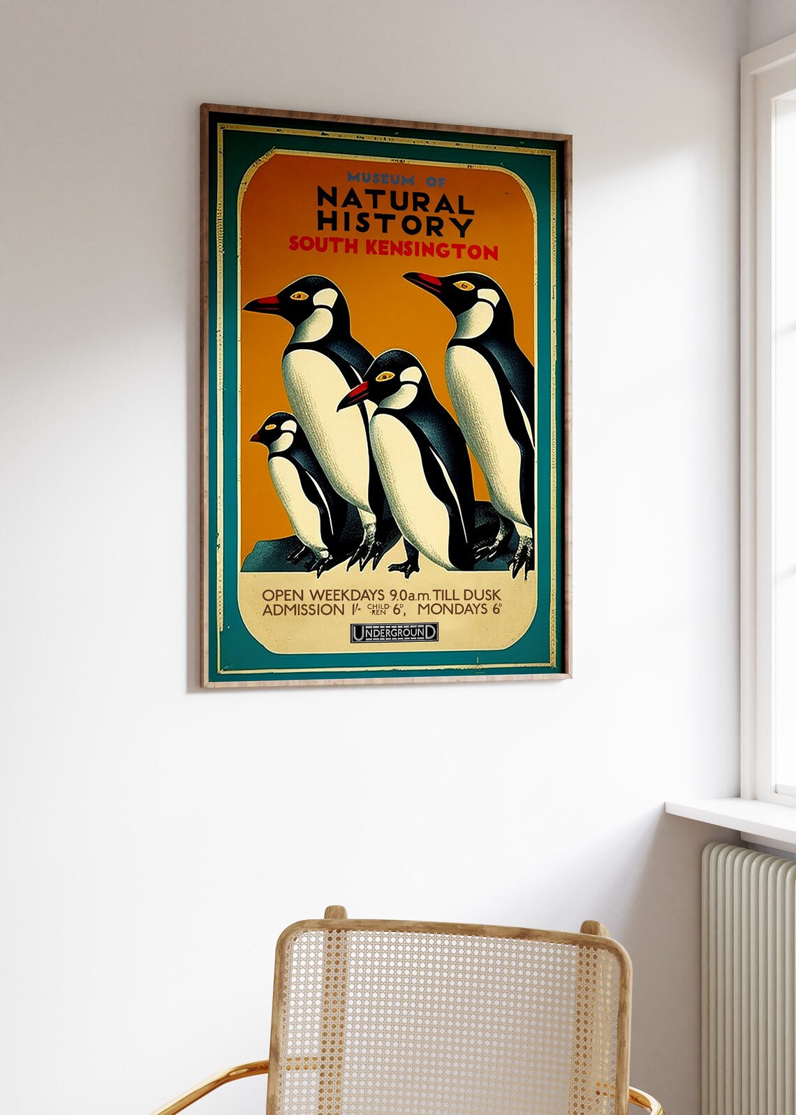 Museum Of Natural History Penguins Vintage Poster Print - Image 3
