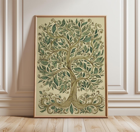 Tree Of Life Poster, Modern Minimalist Nature Inspired