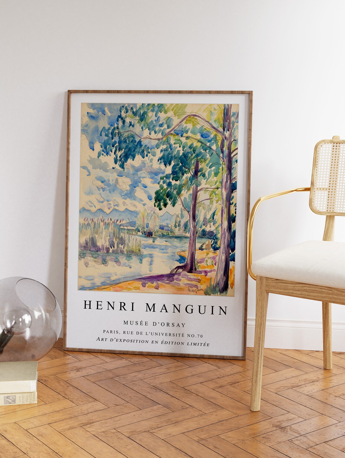 Henri Manguin Lakeside Tree Watercolor French Museum Art Poster - Image 3