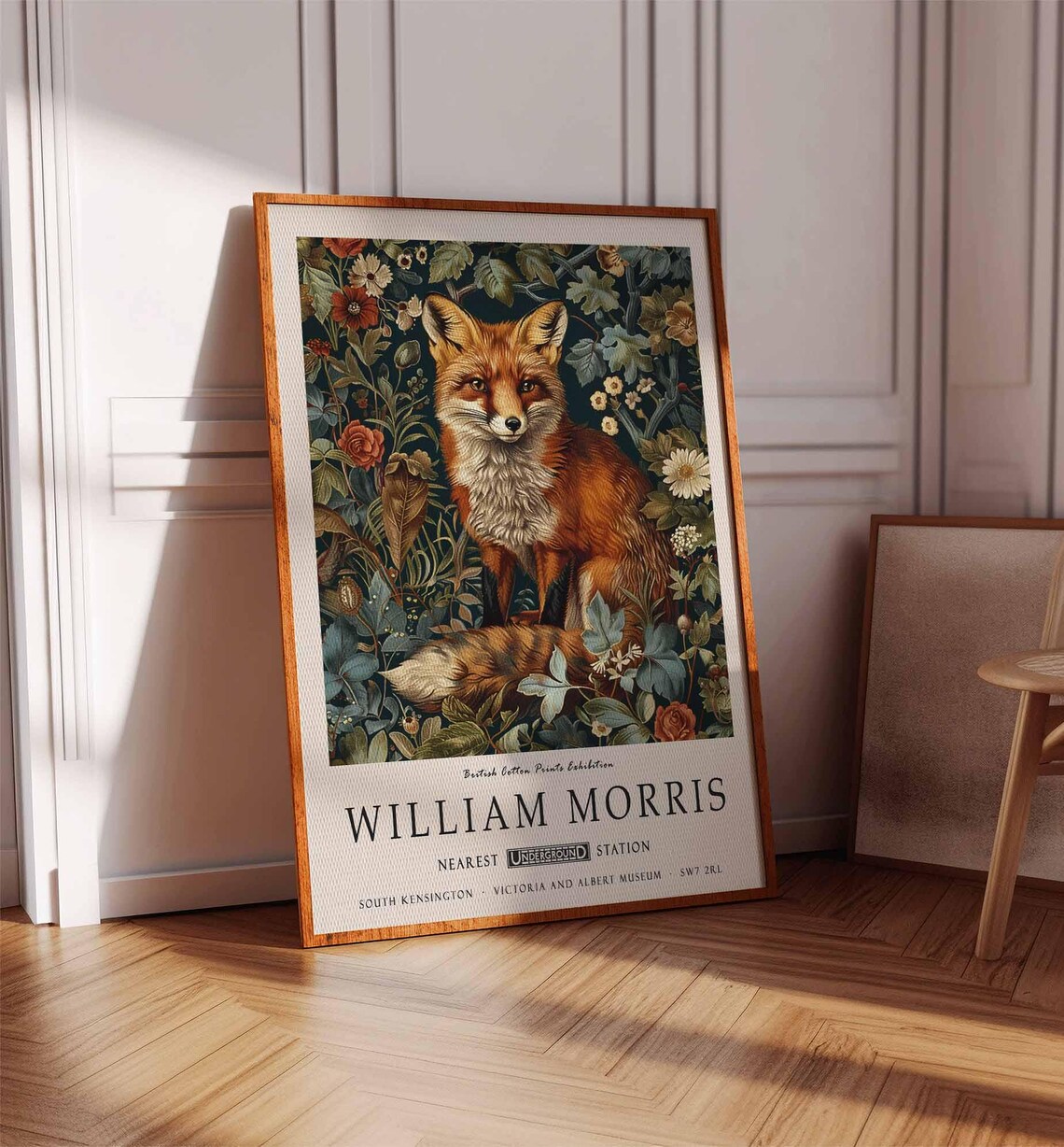 William Morris Fox Poster Print, Botanical Decor