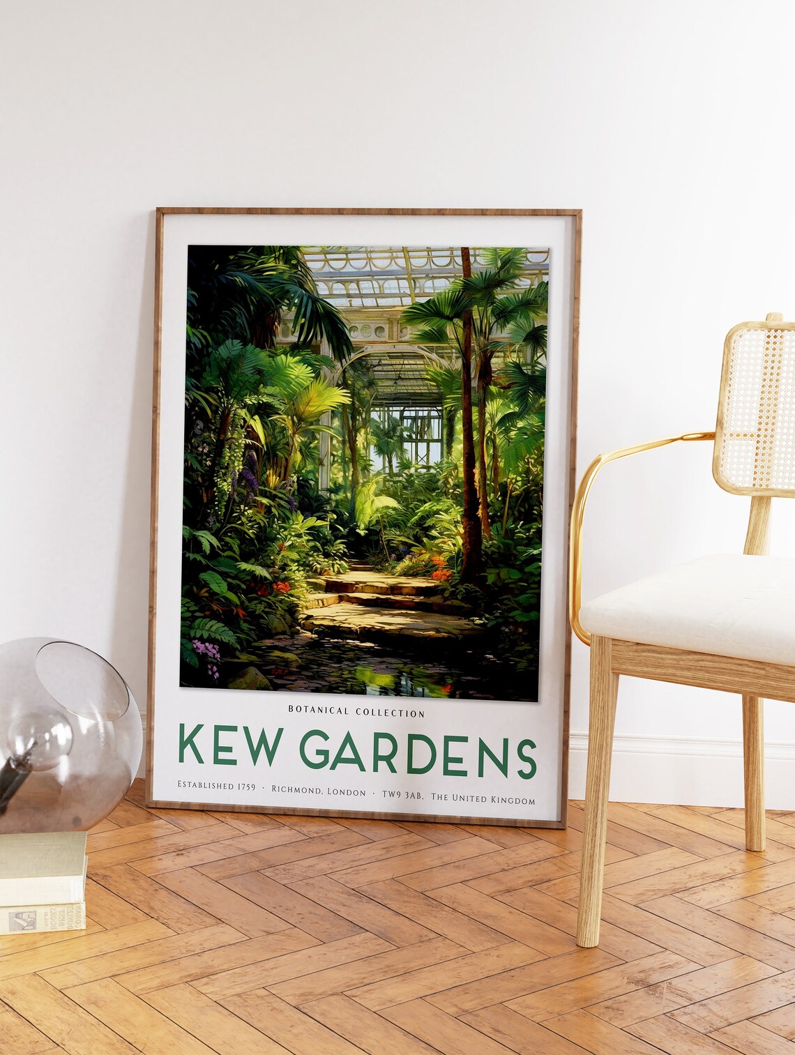 William Morris Kew Gardens London Vintage Travel Poster - Image 2