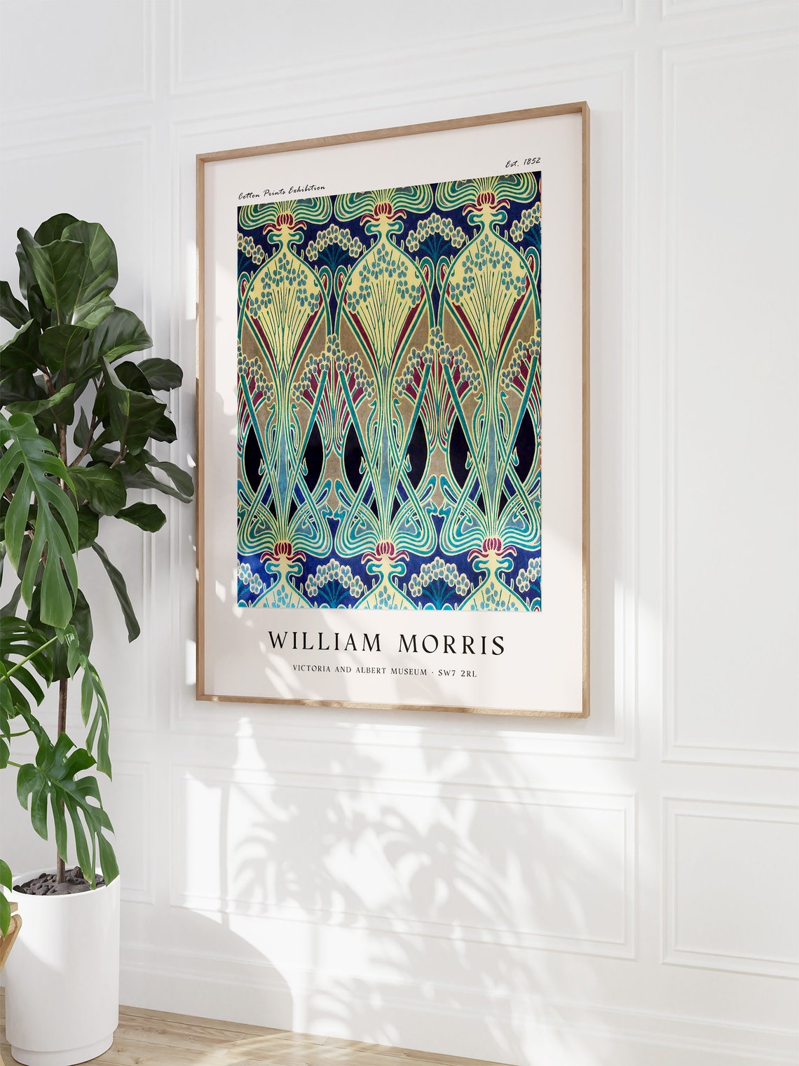 William Morris Style Botanical Exhibition Floral Pattern Poster - Image 2