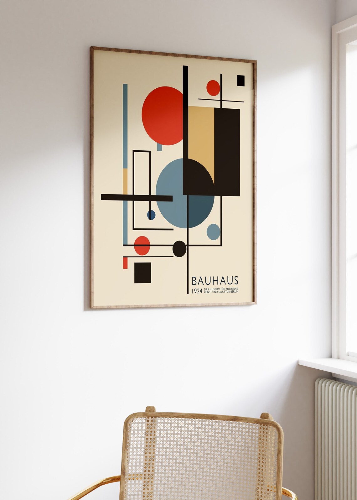 Retro Bauhaus Poster, Modernist Geometric Print - Image 3