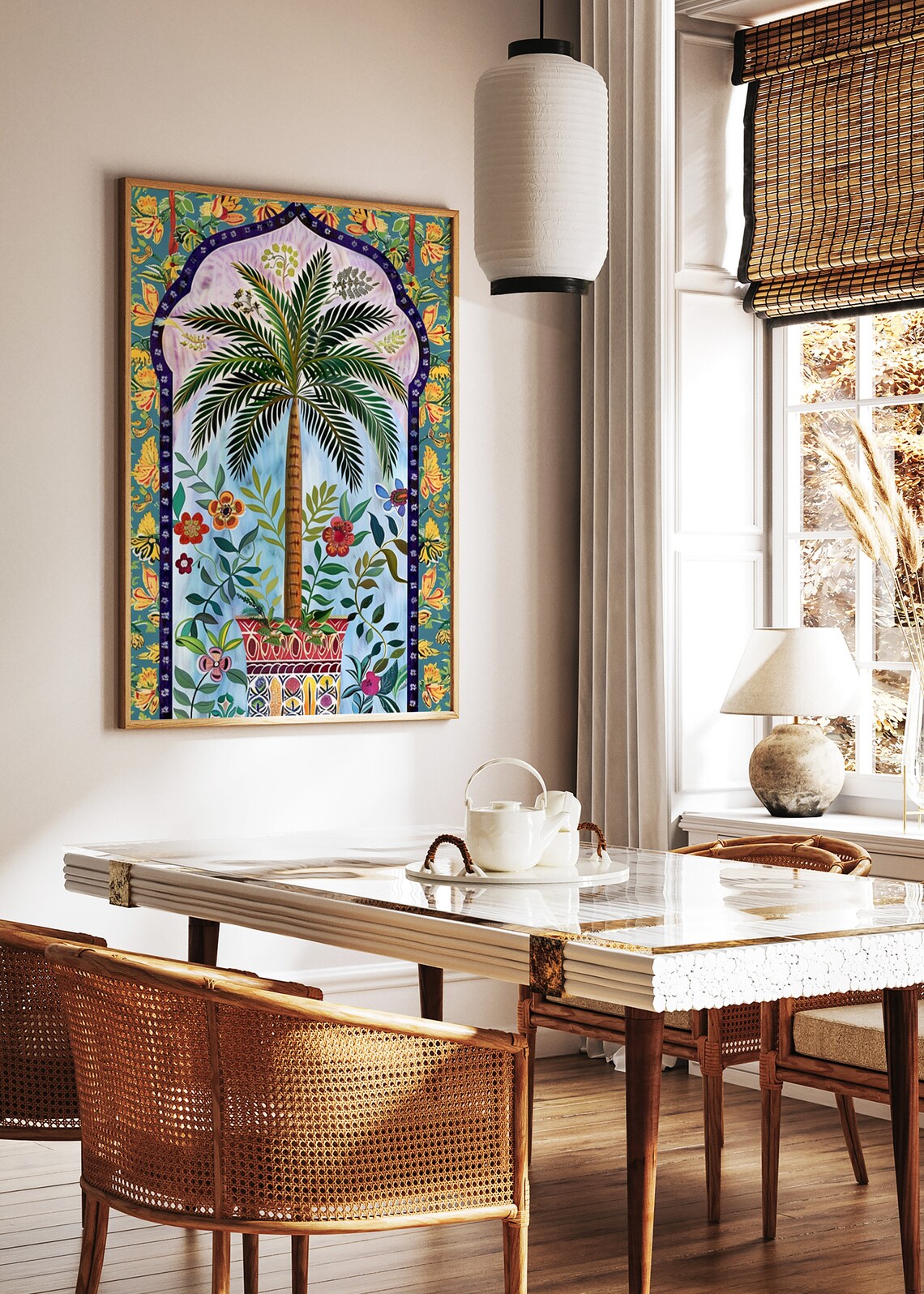 Islamic Floral Art Poster, Traditional Islamic Print - Image 2