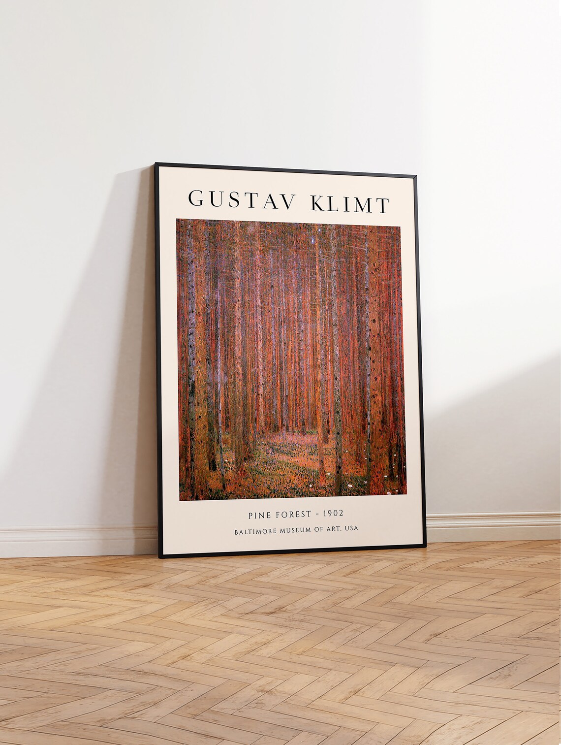Gustav Klimt Pine Forest Art Poster, Art Nouveau Decor - Image 3