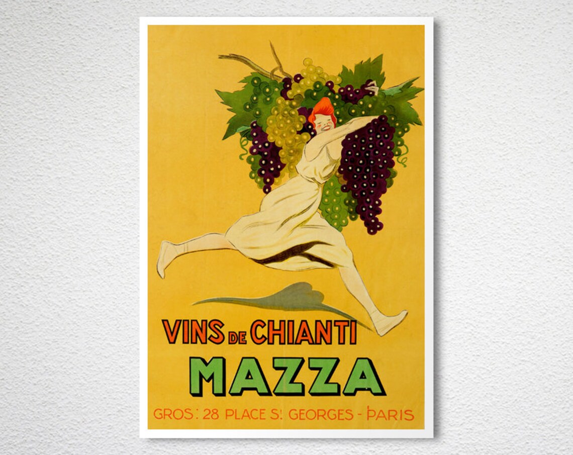 Vins De Chianti Mazza Vintage Wine Travel Poster - Image 2