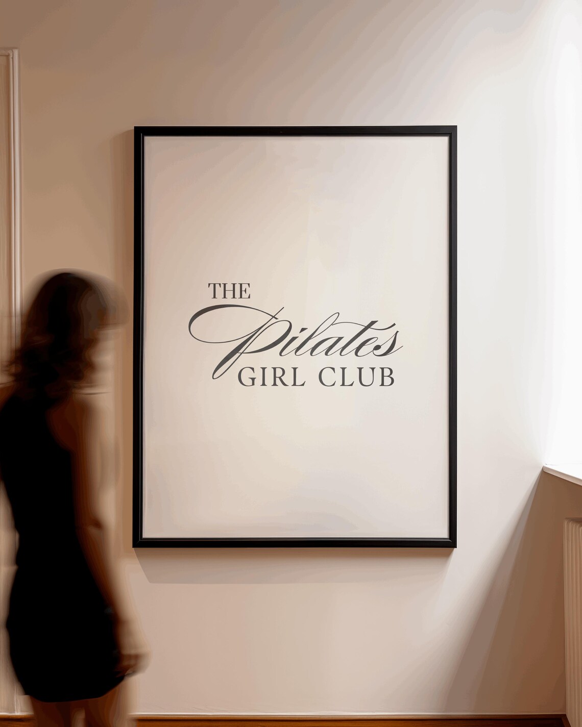 Pilates Girl Club Vintage Poster, Exercise Decor