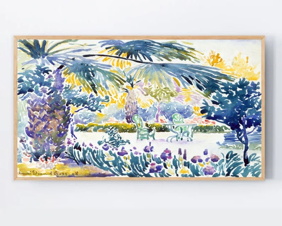 Watercolor Frame Tv Art Impressionist Painting Samsung Abstract Artfor The For