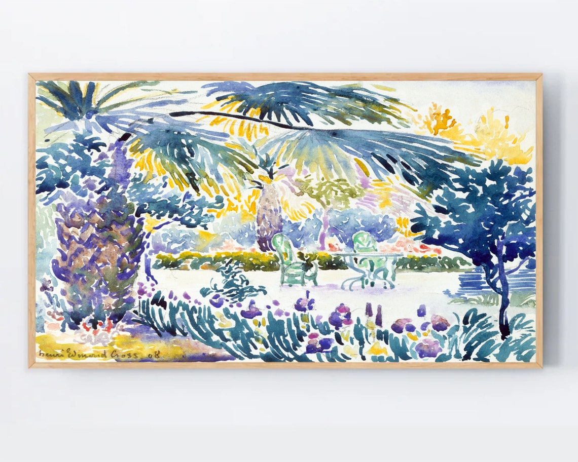 Watercolor Frame Tv Art Impressionist Painting Samsung Abstract Artfor The For