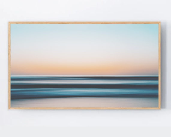 Soothing Tv Art Monitor Wallpaper Samsung Frame Abstract Ocean Landscape