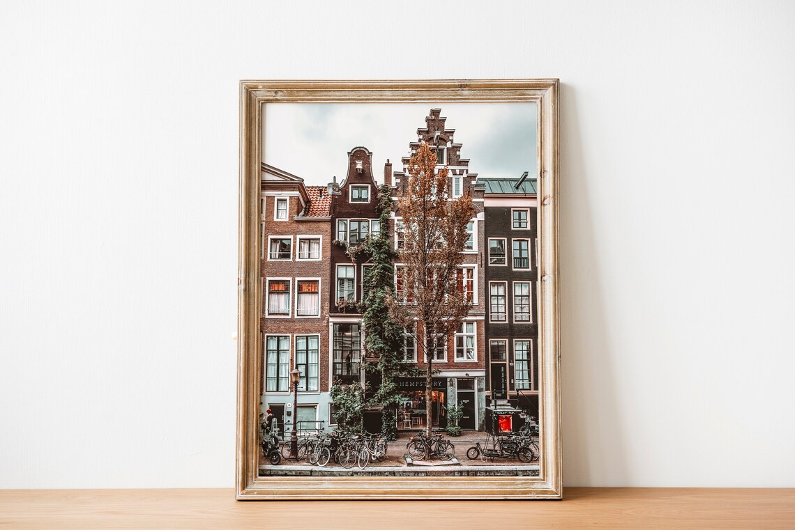 Amsterdam Houses Travel Poster, Modern Wall Art - Image 3