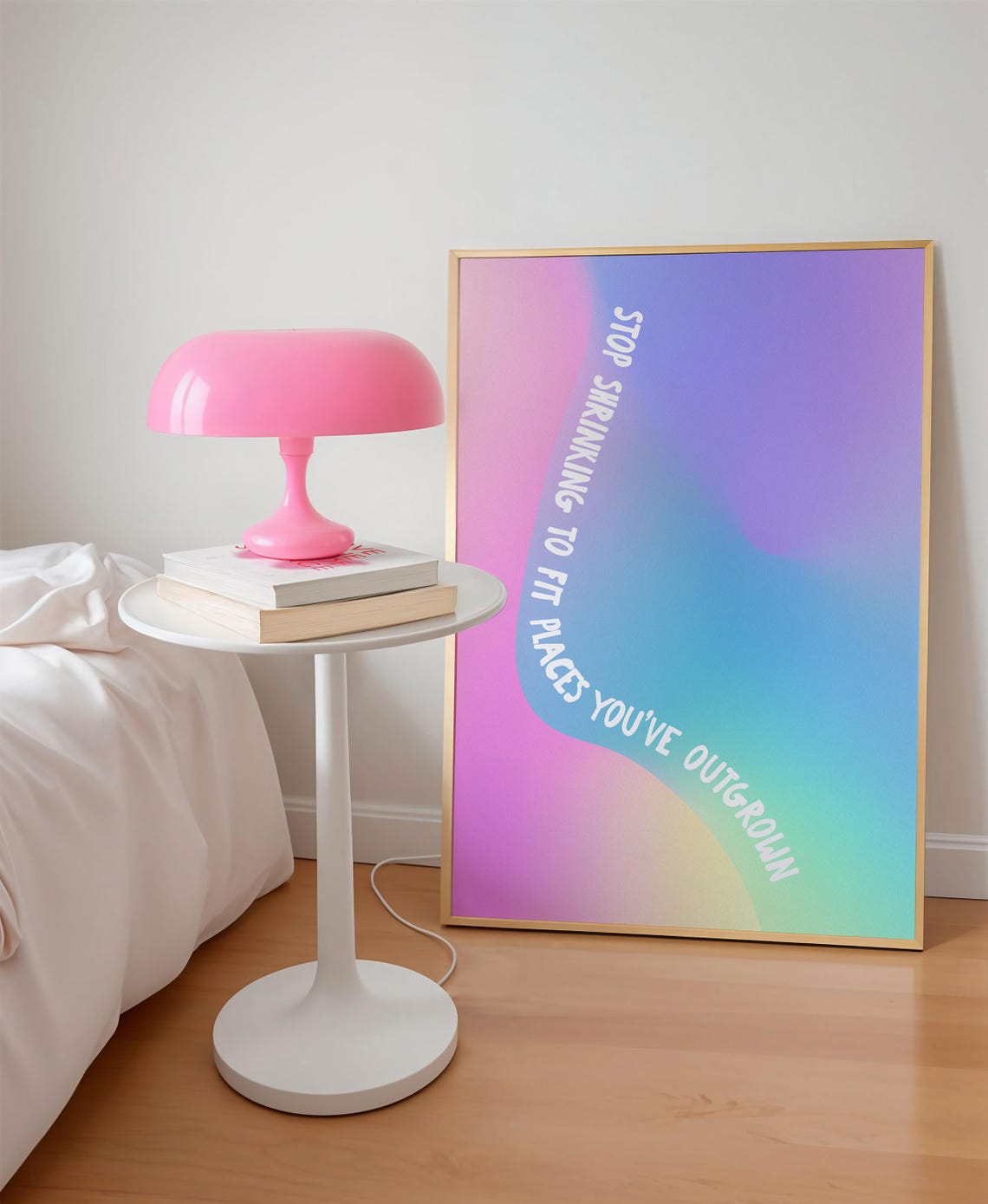 Stop Shrinking to Fit Places You Have Outgrown Aura Gradient Poster
